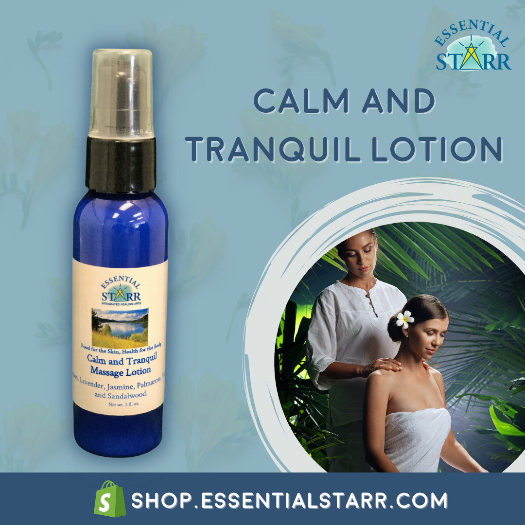 Calm and Tranquil Massage oil- Essential Starr Aromatherapy Florida Sarasota